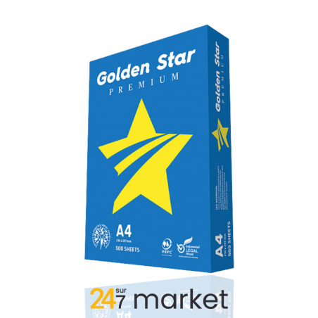0VJ9-Ramette de Papier Golden Star 210mmX297mm au format A4, 500 feuilles, 80g